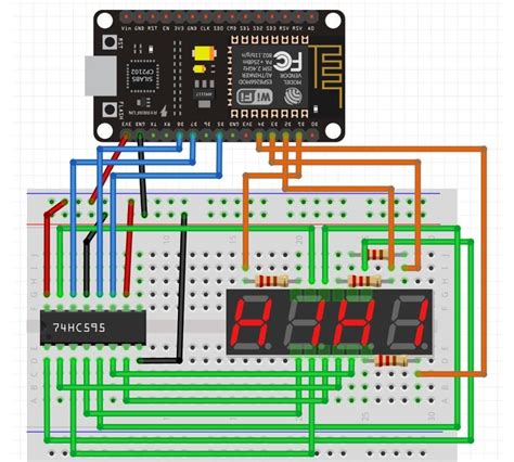 esp8266 74hc595|ESP8266 74HC595 connection .